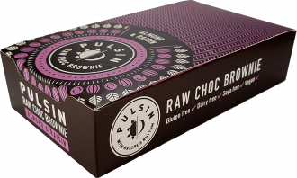 Pulsin Brownie Almond & Raisin 18x35g Vorne