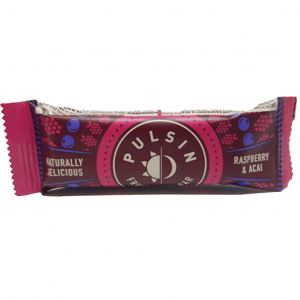Pulsin Fruit & Raspberry & Acai Riegel 35g F